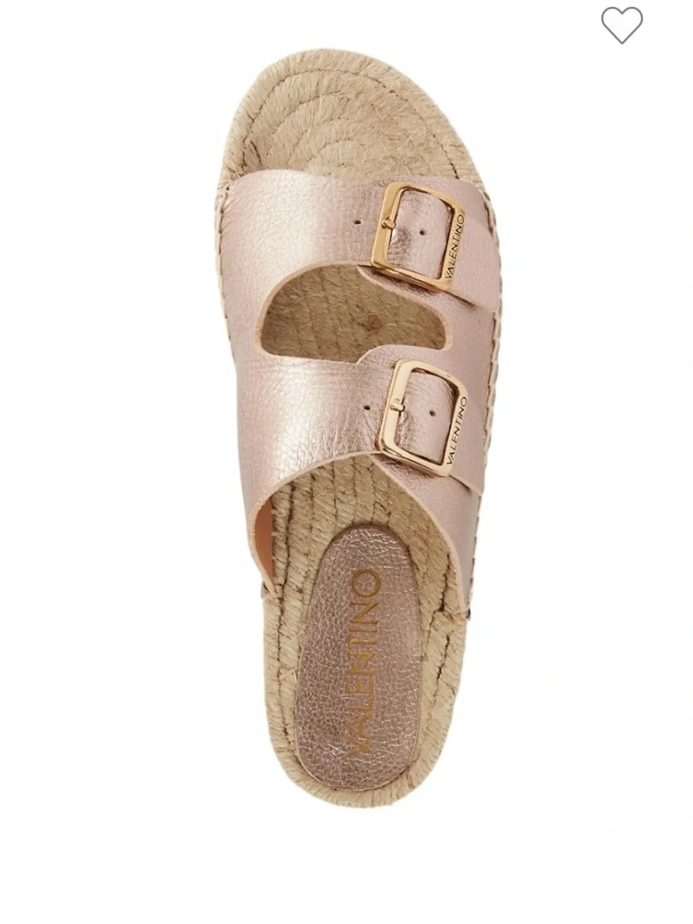 VALENTINO By MARIO VALENTINO Briseide Lux Espadrille Metallic Sandels. NWOT